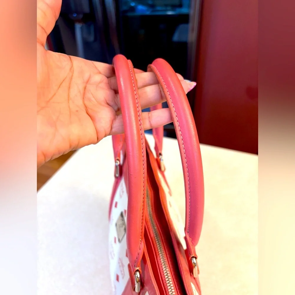 MCM Princess White & Pink Tote Bag, EUC